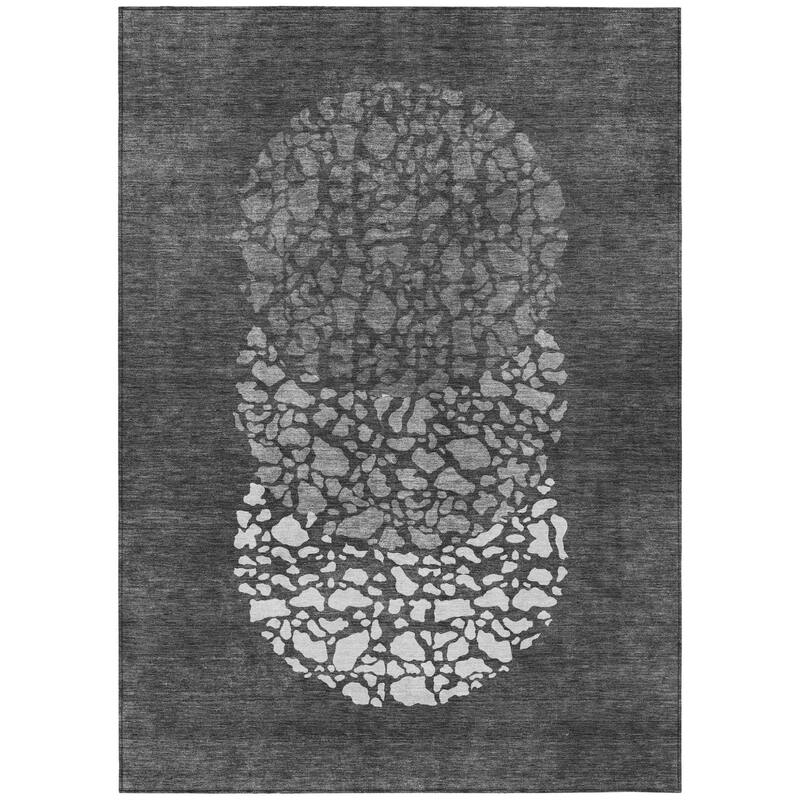 HomeRoots Abstract Transitional Rectangle Outdoor Rug
