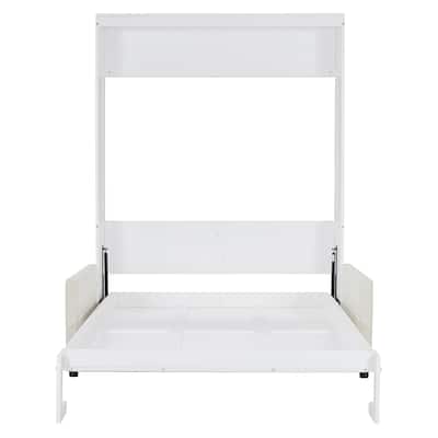 Space-Saving Murphy Bed with Sofa, Storable Mattress, and Easy-to-Use Folding Mechanism - Full Size