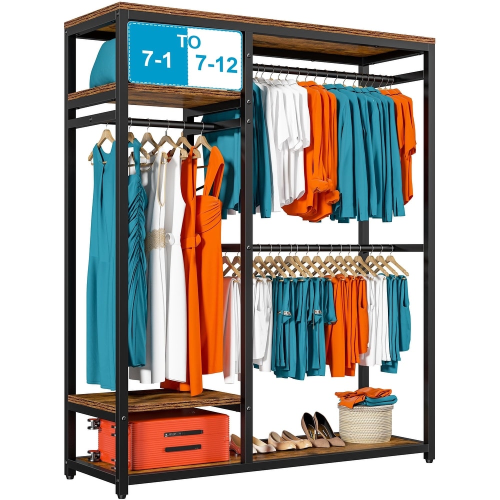Free Standing Closet Organizer with Removable Drawers and Shelves - Costway