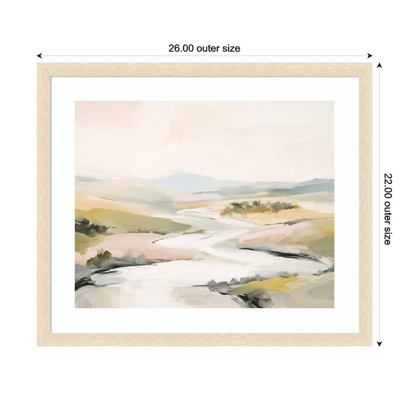 Kate and Laurel Tranquil Landscape No. 2 by Amy Lighthall Framed Wall Art Print