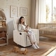 preview thumbnail 16 of 22, Recliner Chair, Swivel Rocking, Glider Rocker Recliner, Nursery Chair With Footrest For Living Room