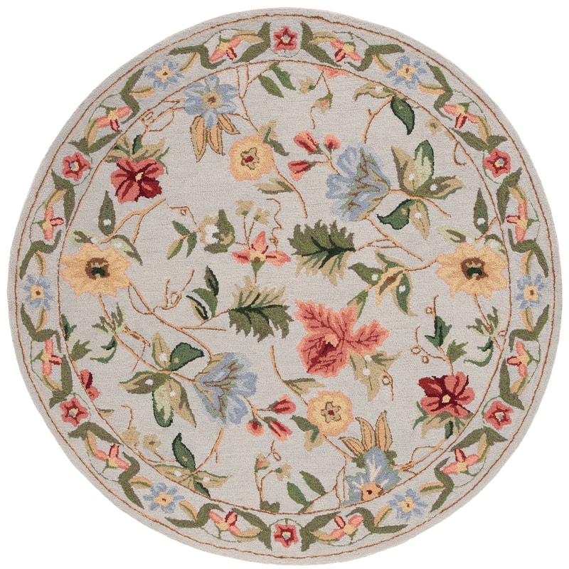 SAFAVIEH Handmade Chelsea Rubi French Country Floral Wool Rug