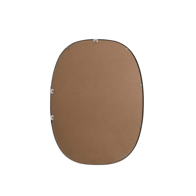 Indigo Home Metal Frame Oval Mirror 30x40 Inch