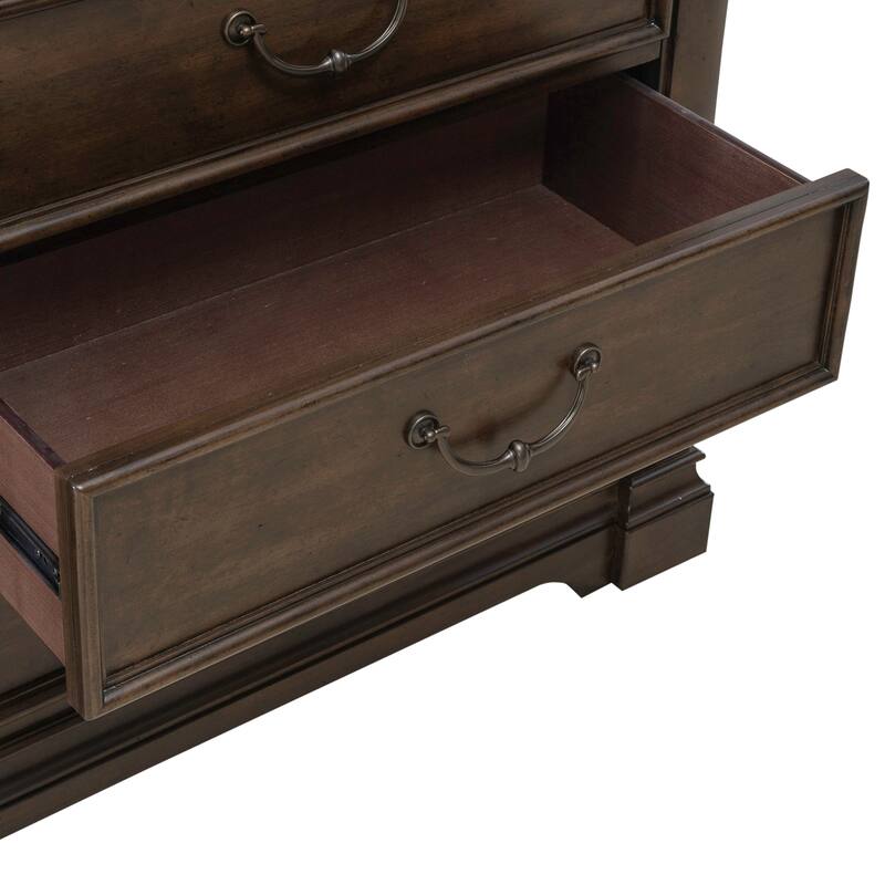 Arden Road Satin Cherry Poplar Dresser for Bedroom Storage - 6, 8, or 10 Drawers
