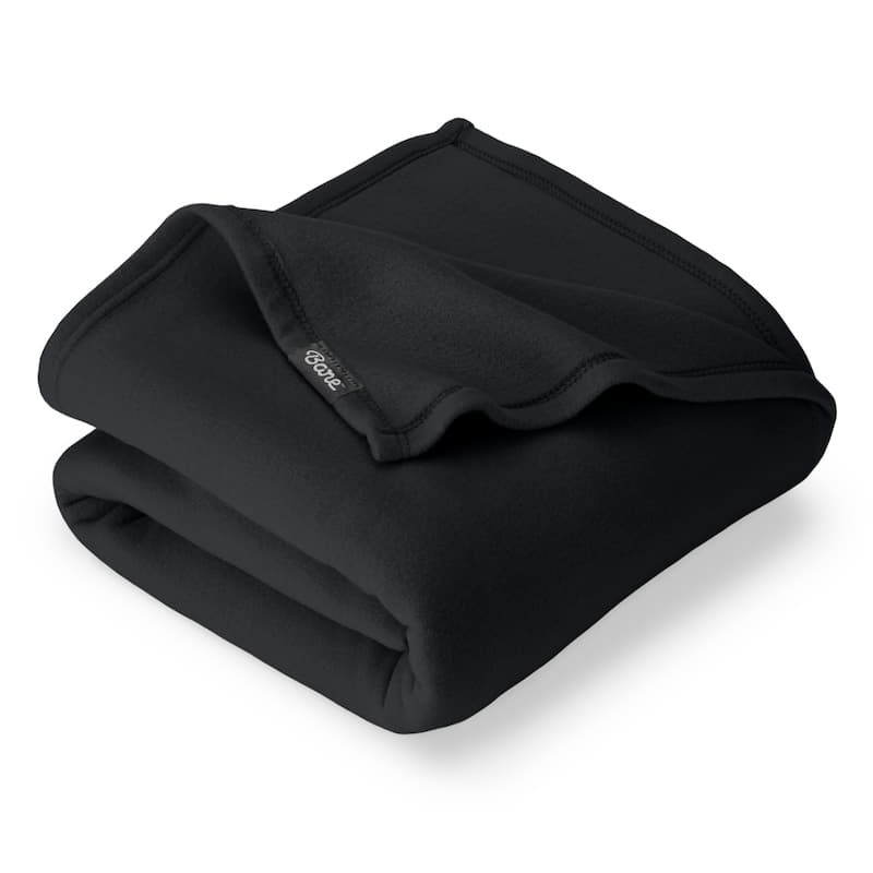 Bare Home Lightweight Polar Fleece Blanket - Full/Queen - Black