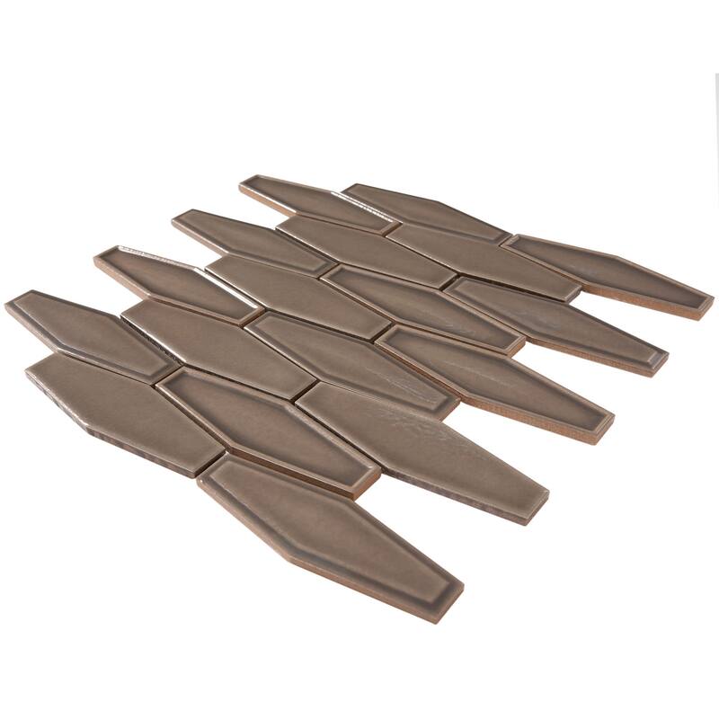 Honeycomb 1.5" x 4.9" Glossy Porcelain Mosaic Tile