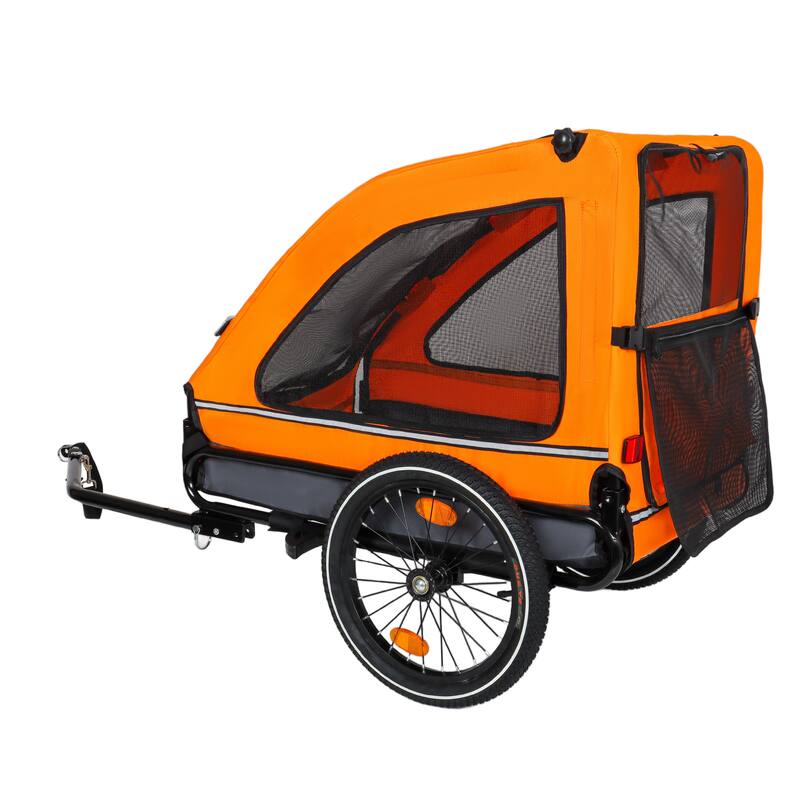 Pet Bike Trailer Dog Cart for Bicycle,Suitable for Small and Medium Pets, Easy Folding Cart Frame, Non-Slip Floor