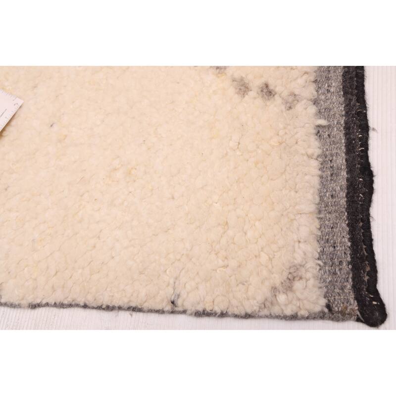 ECARPETGALLERY Hand-knotted Looma Cream Wool Rug - 7'10 x 10'3