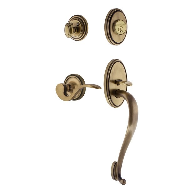Nostalgic Warehouse CLAMAN_ESET_234_SG_LH Classic Left Handed Sectional Single Cylinder Keyed Entry Handleset with S Grip and