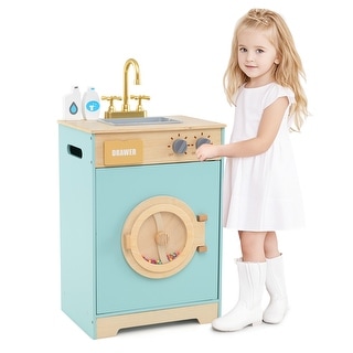 Gymax Kids Washer Playset w/ Laundry Detergent & Hand Sanitizer