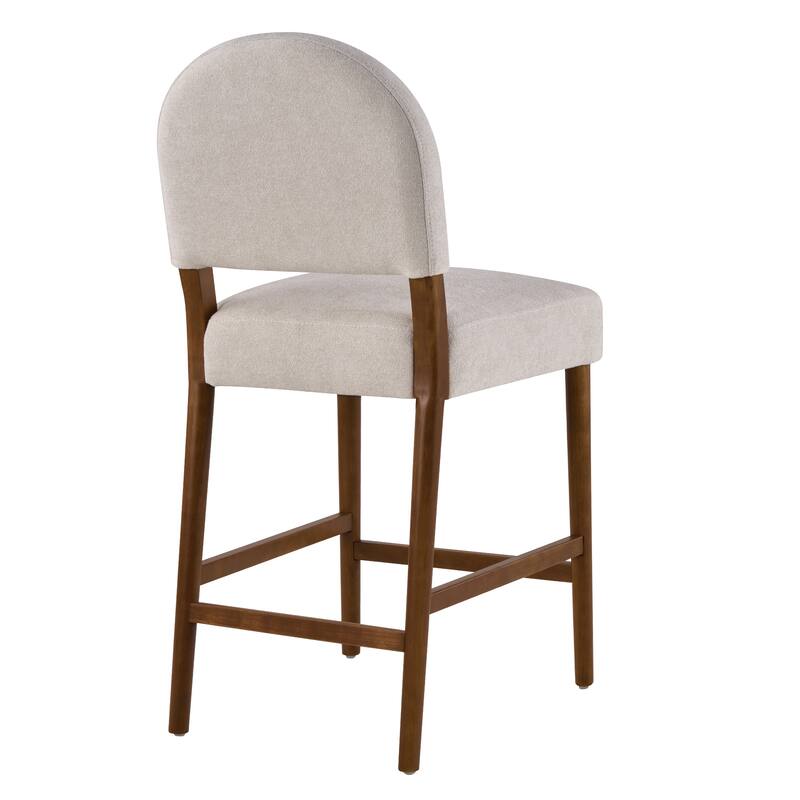 Christopher Knight Home - Upholstered Counter Height Bar Stool Set with Spacious Seat & Adjustable Floor Levelers, Set of 2