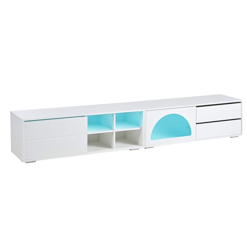 94.4Inch TV Stand LED Entertainment Center TV Console with Storage