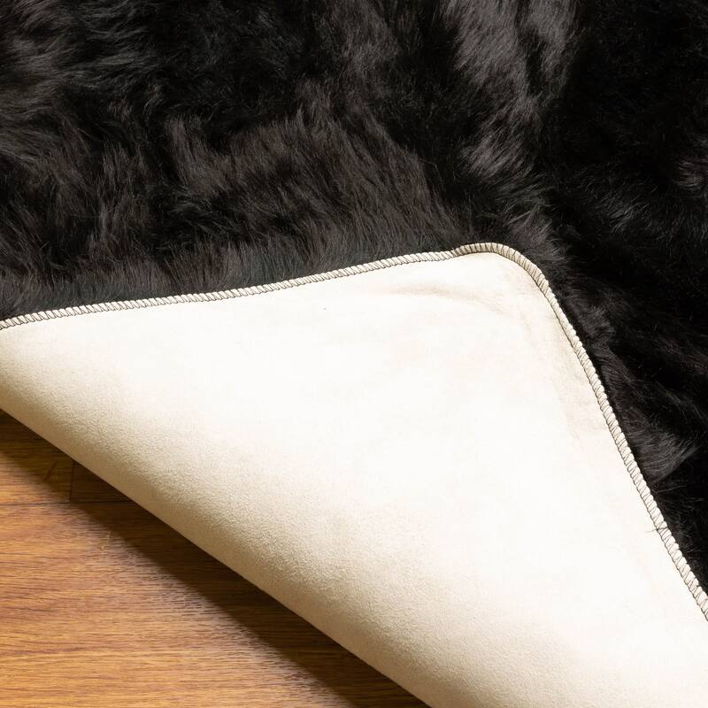Silver Orchid Parrott Faux Fur Sheepskin Area Rug