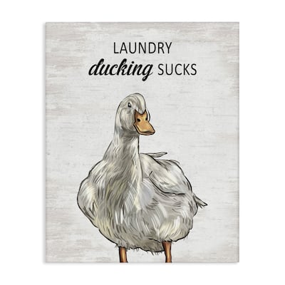 Stupell Sassy Laundry Duck Canvas Wall Art Design By Lettered and Lined