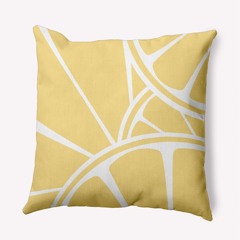 Fruit Wedges Indoor/Outdoor Throw Pillow - Lemon - 16" x 16"