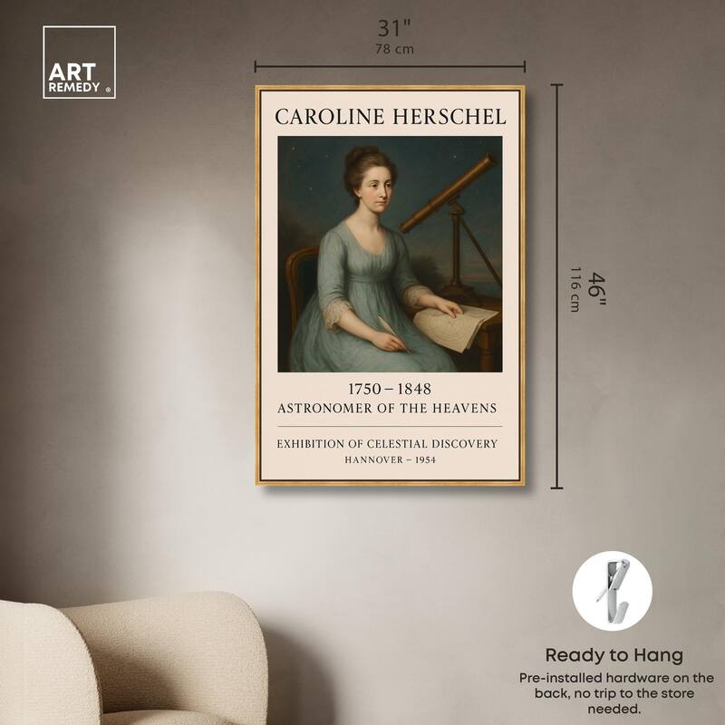 Early Female Astronomer Canvas by Art Remedy