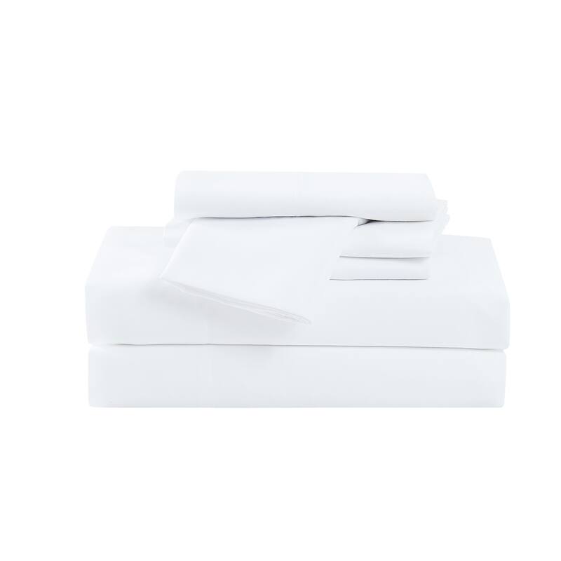 Cannon Heritage Solid 6 Piece Sheet Set (Includes Bonus Pillowcases) - White - Split King