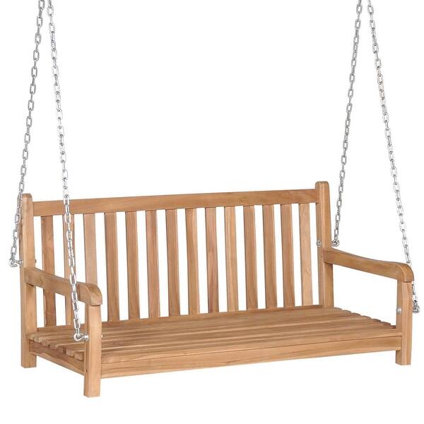 vidaXL Swing Bench Solid Teak 47.2