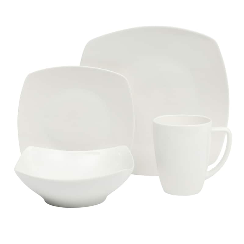 Gibson Home Zen Buffet 16-Piece Dinnerware Set - White