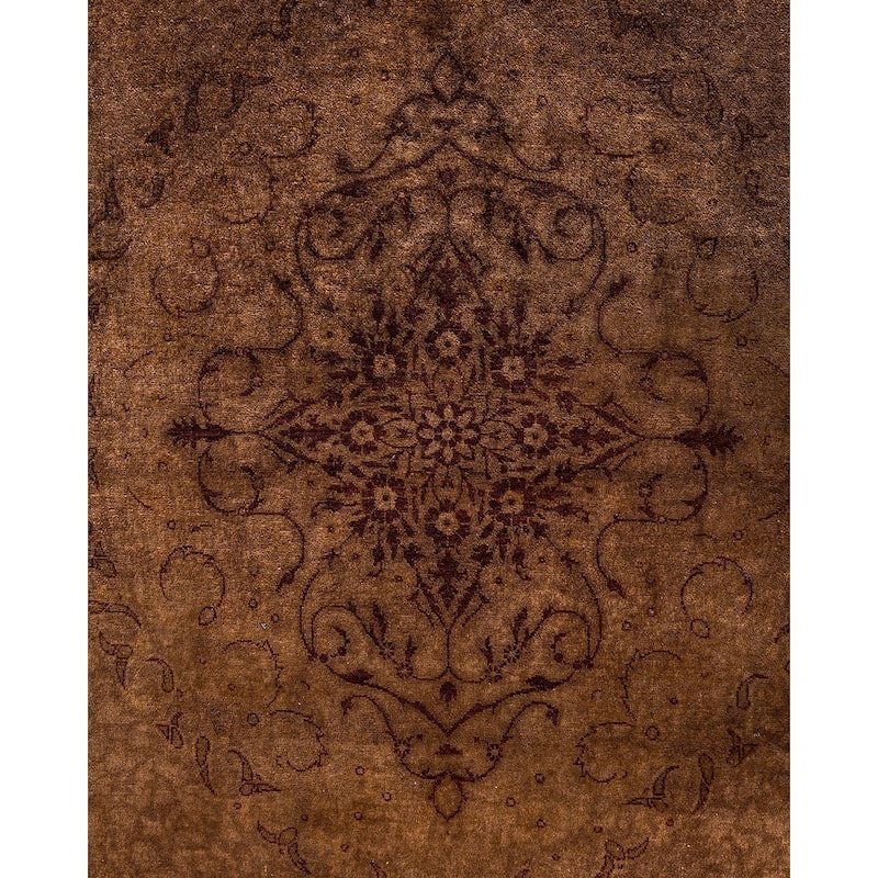 Fine Vibrance One-of-a-Kind Hand-Knotted Area Rug - Brown, 8' 3" x 10' 4" - 8' 3" x 10' 4"