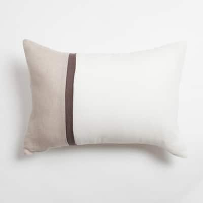 Octavis Linen, Ivory/Brown, Small Bolster - Brown