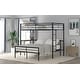 preview thumbnail 3 of 16, Metallic Twin Over Full Bunk Bed with Desk - Versatile Space-Saving Design, Sturdy Metal Frame