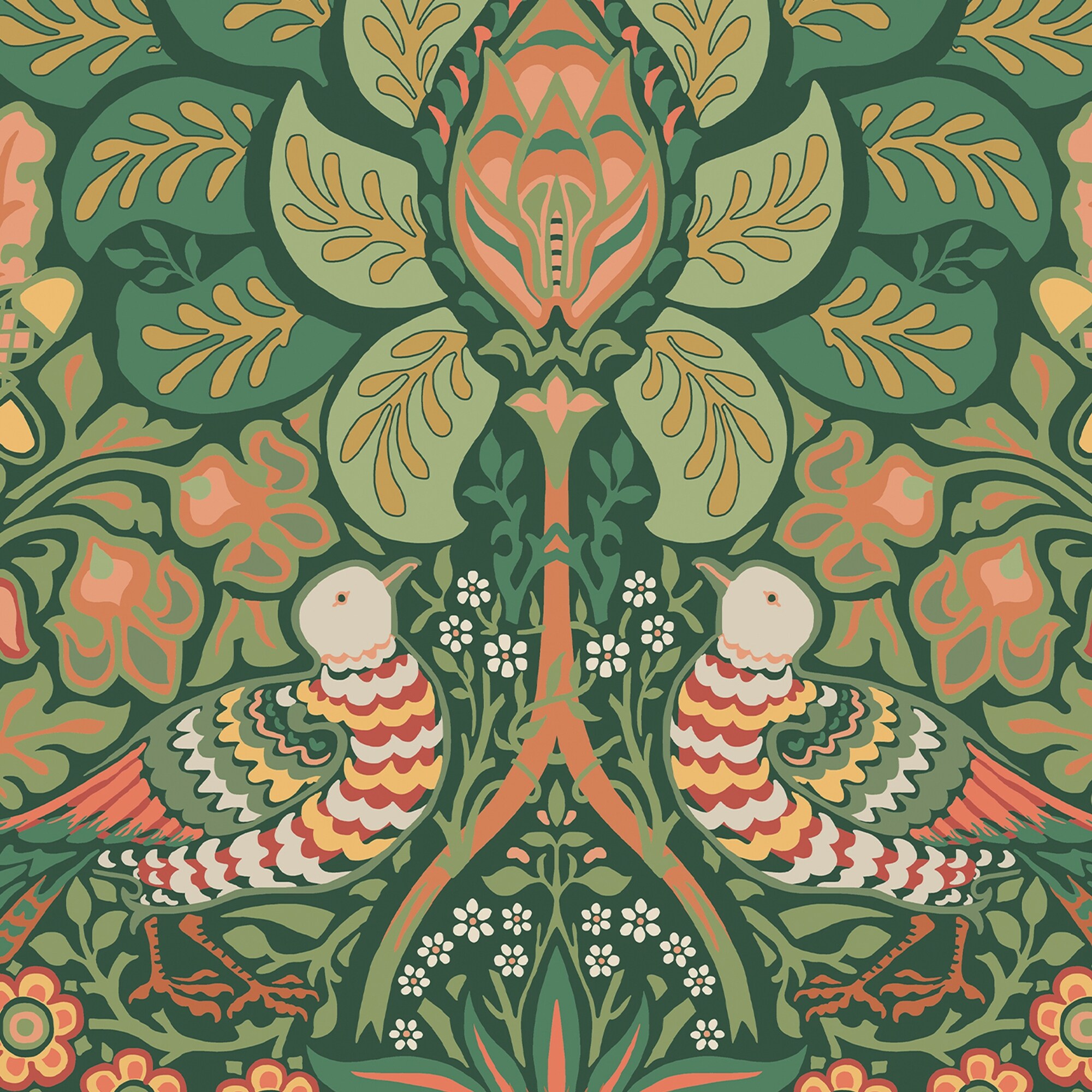 William Morris Dove & Rose Woodland Wallpaper - On Sale