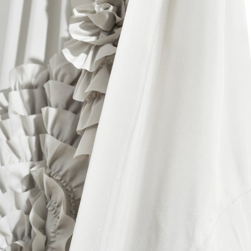 Silver Orchid Ince Flora Curtain Panel