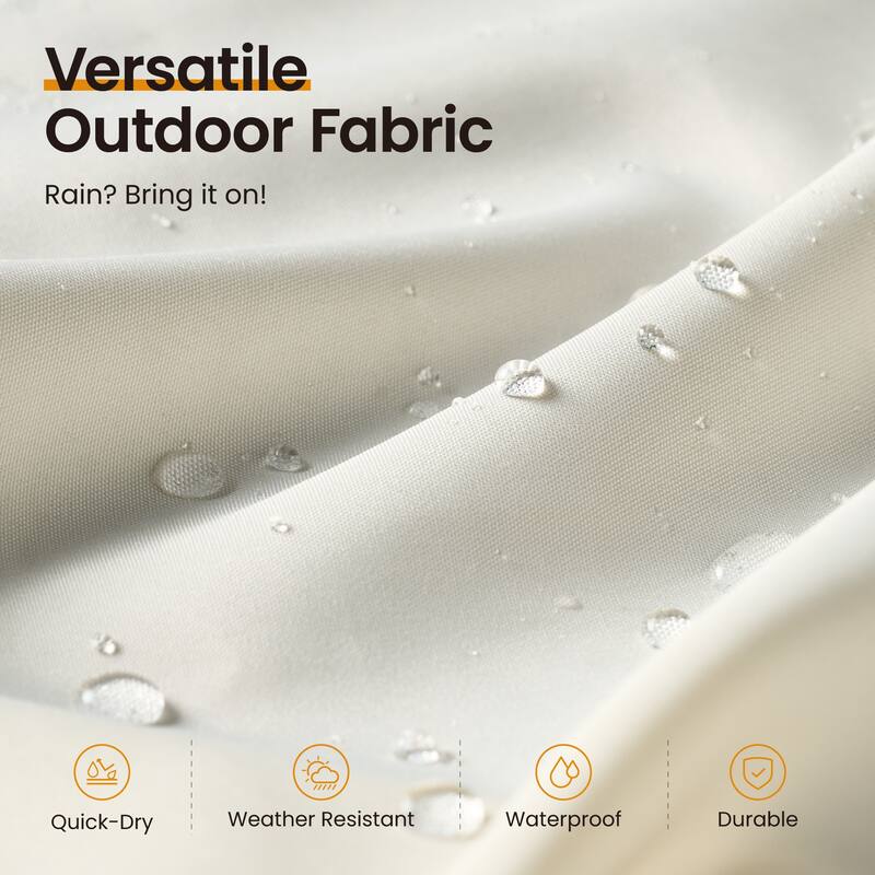 ​OVIOS 15ft Double-Sided Patio Outdoor Umbrella with Crank & Light