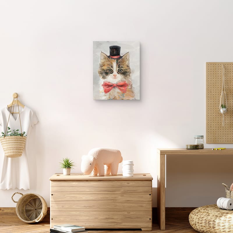 Top Hat Cats II Canvas Art Print