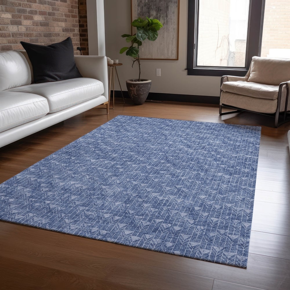 Machine Washable Indoor/ Outdoor Arrows Chantille Rug