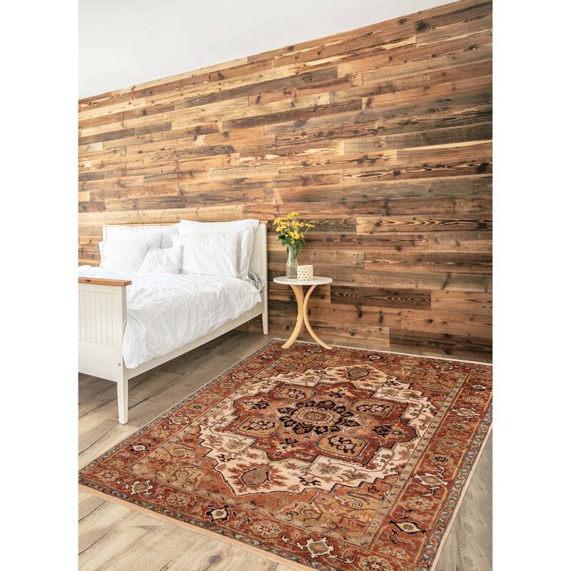 ECARPETGALLERY Hand-knotted Jules Sultane Ivory Wool Rug - 5'2 x 7'10