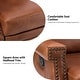 preview thumbnail 63 of 88, Echidna 29.6" Transitional Genuine Leather Swivel Rocker Nursery Chair with Nailhead Trim by HULALA HOME