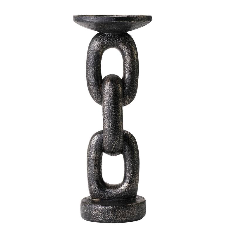 American Art Decor Linked Luminaires 2-Piece Table Top Candle Holders - 9" x 3.5"