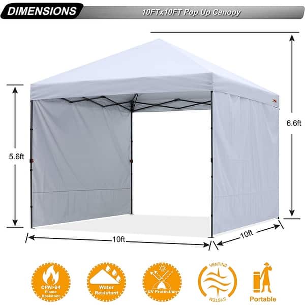 dimension image slide 9 of 26, ABCCANOPY Durable Easy Pop up Canopy Tent Outdoor canopy tent