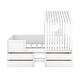 preview thumbnail 11 of 24, Full House Loft Bed with Drawers and Guardrails, Ideal for Kids