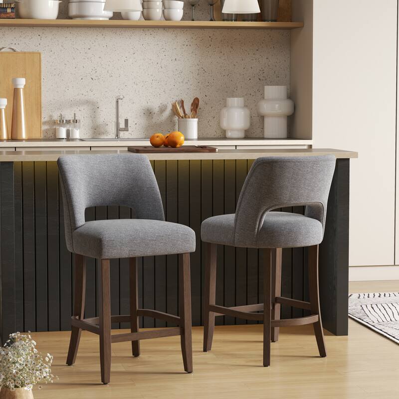 Set of 2/4/6 Wooden Bar Stools with Footrest/Counter Stools.