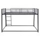 preview thumbnail 12 of 12, Metal Floor Bunk Bed, Full XL over Queen for Kids and Adults, Black