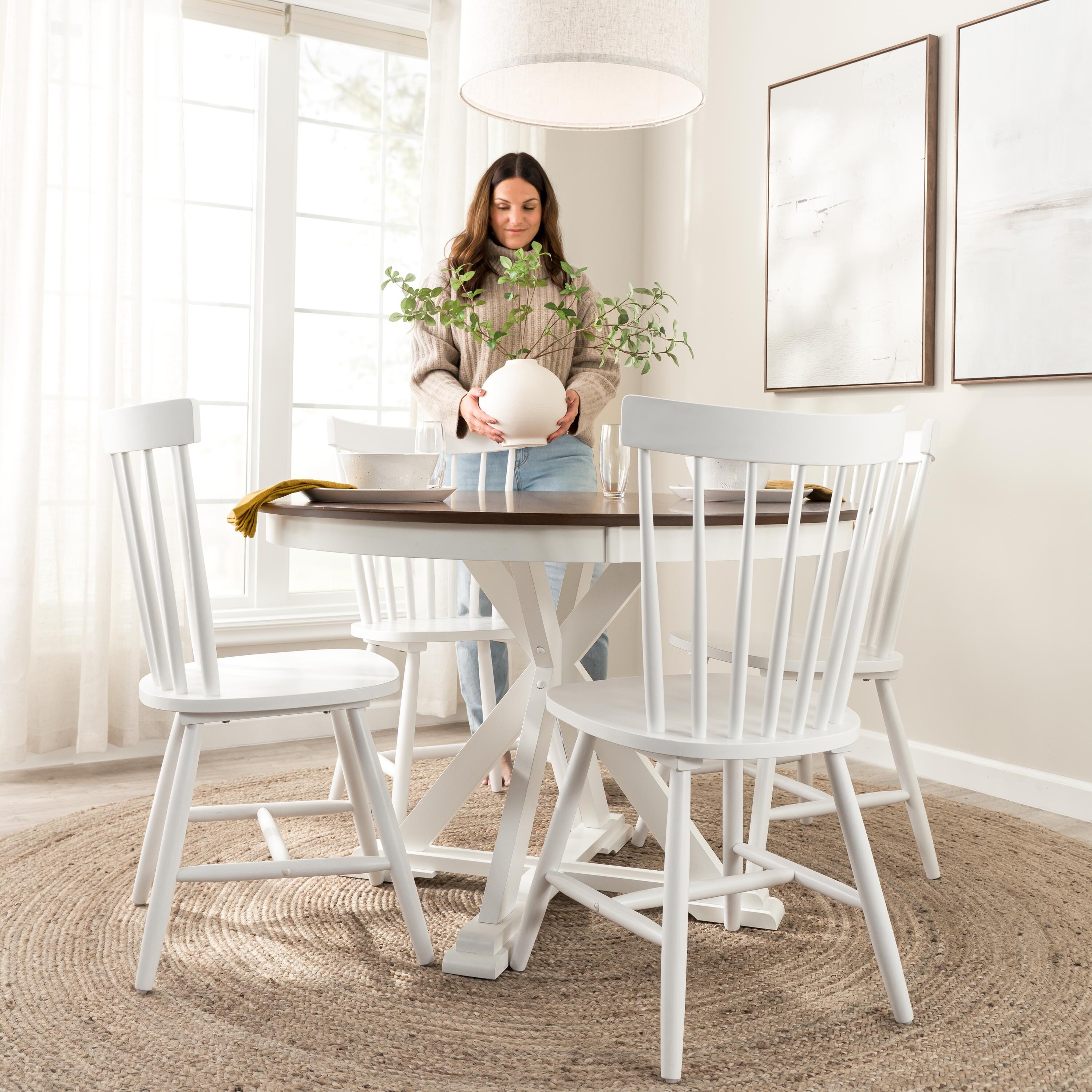 Bush Furniture Windsor High Back Spindle Dining Chairs Set of