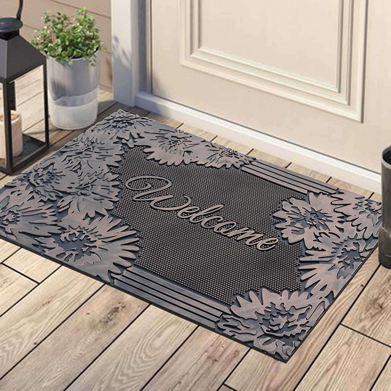18 x 56 Welcome Border Extra Large Coir Double Doormat