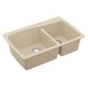 preview thumbnail 24 of 45, Karran Drop-In Quartz 60/40 Double Bowl Kitchen Sink
