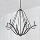 preview thumbnail 9 of 7, Clive 6-light Carbon Grey & Black Iron Chandelier