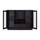 preview thumbnail 9 of 11, Furniture of America Rustic Dining Buffet with Wine Rack