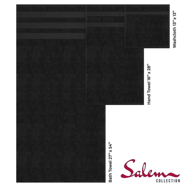 dimension image slide 4 of 10, American Soft Linen Salem Bath Towel Set, 6 Piece Towels for Bathroom Large 100% Cotton 2 Bath Towels 2 Hand Towels 2 Washcloths