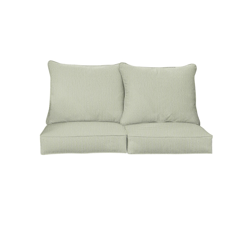 Sorra Home Sunbrella Outdoor Loveseat Pillow and Cushion Set