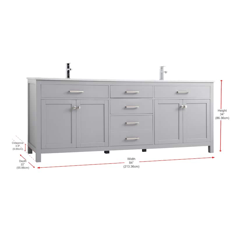 Prestige 54 - 72 Inch Double Bathroom Vanity