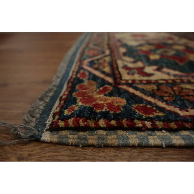 Hand Knotted Oriental 100% Wool Carpet Traditional Floral Red Kazak Area Rug - 10' 11'' X 7' 6''