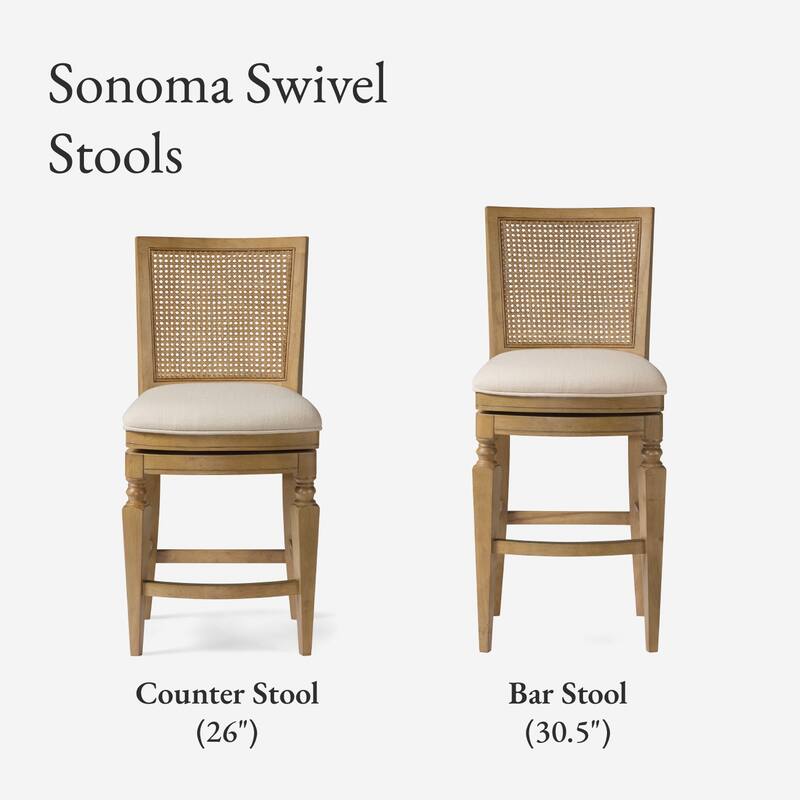 Maven Lane 26" Sonoma Swivel Counter Height Kitchen Stool