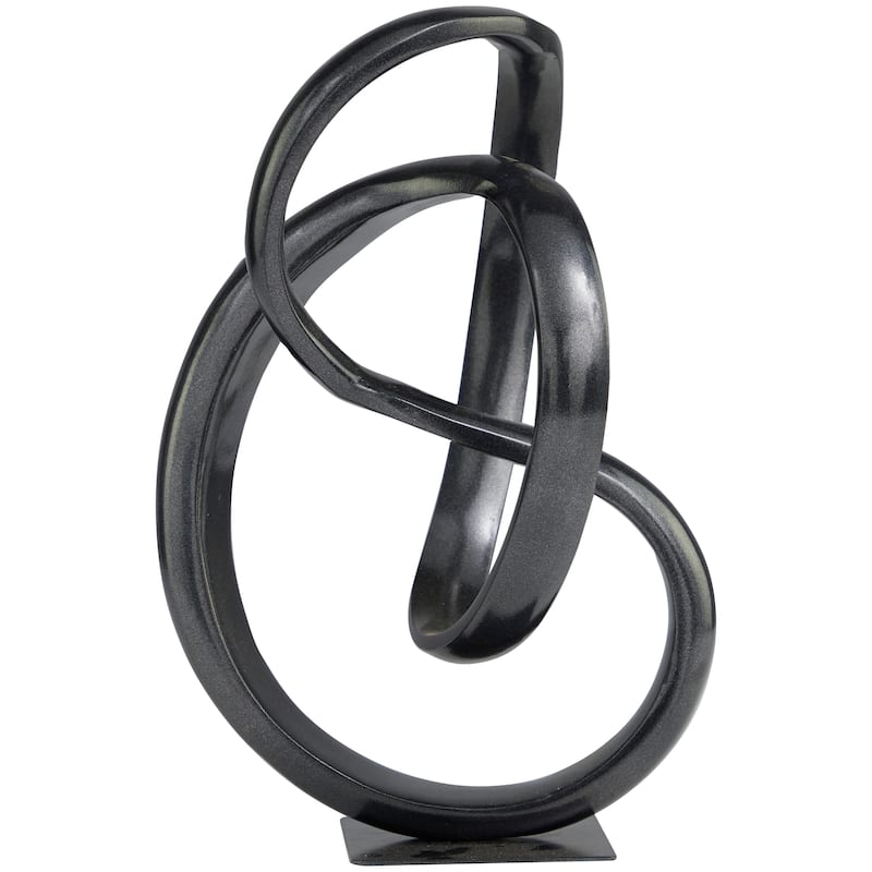 Minimalist Aluminum Metal Abstract Sculpture - Gold or Dark Gray