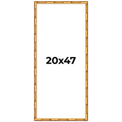 20x47 Frame Gold Bamboo Picture Frame Modern Photo Frame Includes UV Acrylic Shatter Guard Front Acid Free Foam Backing Board